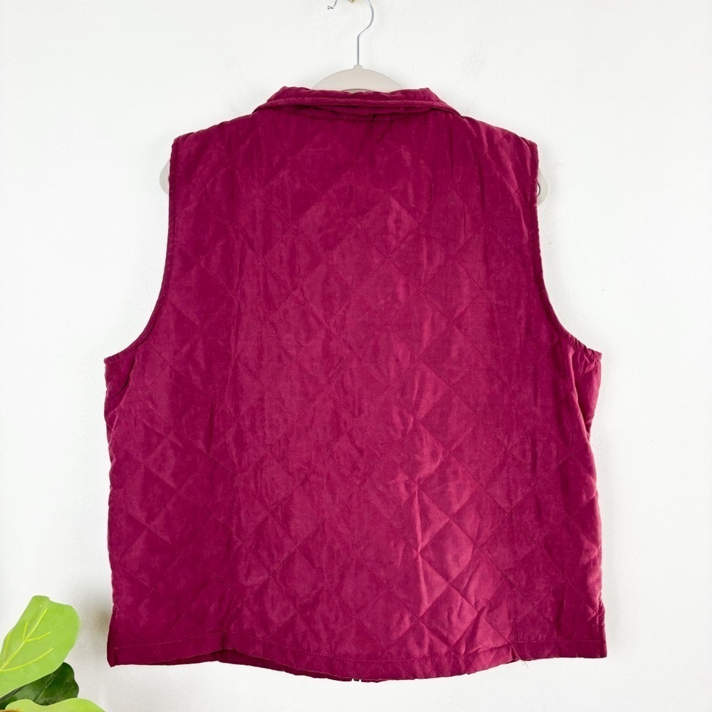 Umgee Women's Purple Maroon Quilted Vest Sz XL - Picture 2 of 5